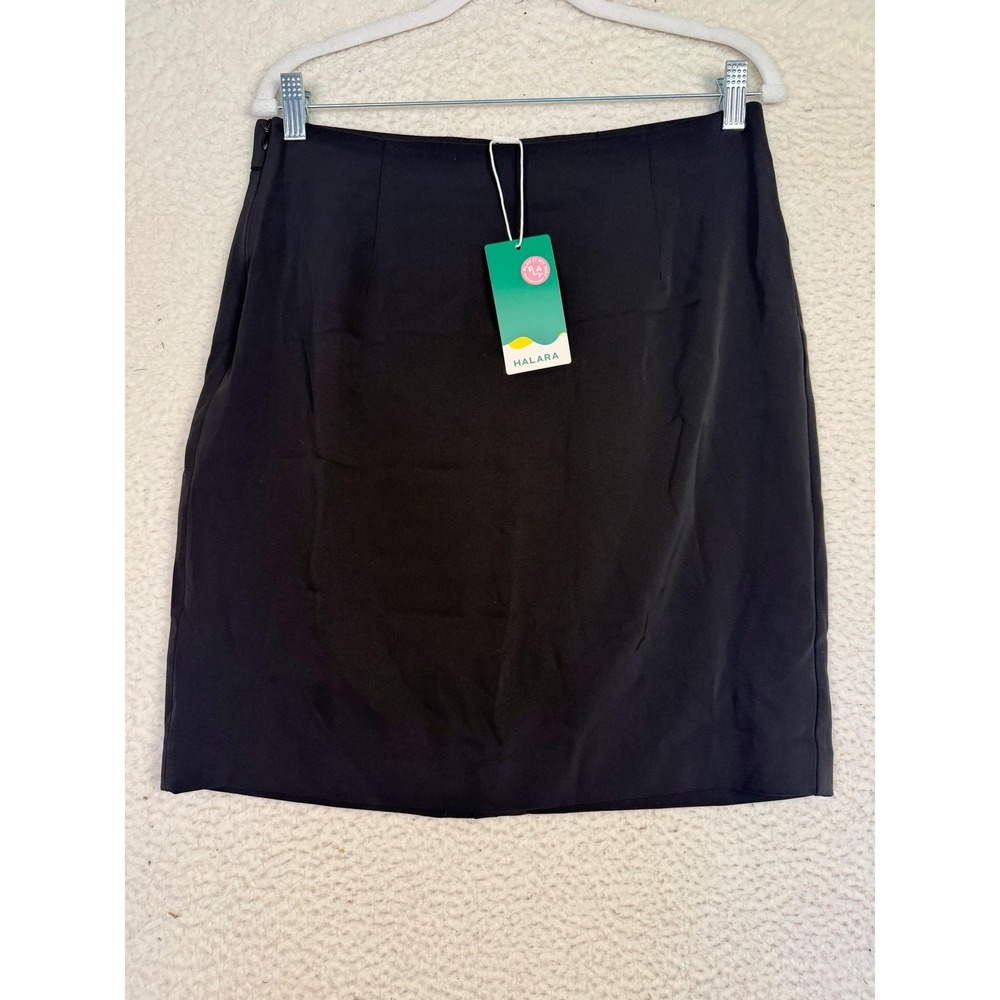 Halara Skirt Womens L Black Straight Pencil Knee Length Business Casual Work